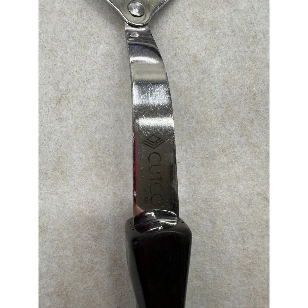 CUTCO Lot of 5 Serving Utensils Black Handles 17KD 17JI Slot Spoon Turner Whisk